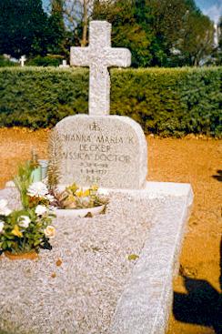 Das Grab von Frau Dr.Hanna Decker auf dem Stadtfriedhof von Bulawayo in Simbabwe.