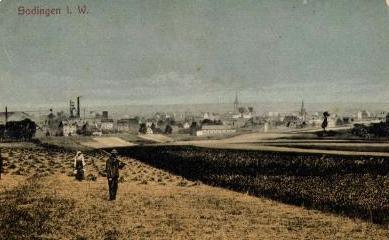 Blick auf Sodingen vom Gysenberg her um 1900